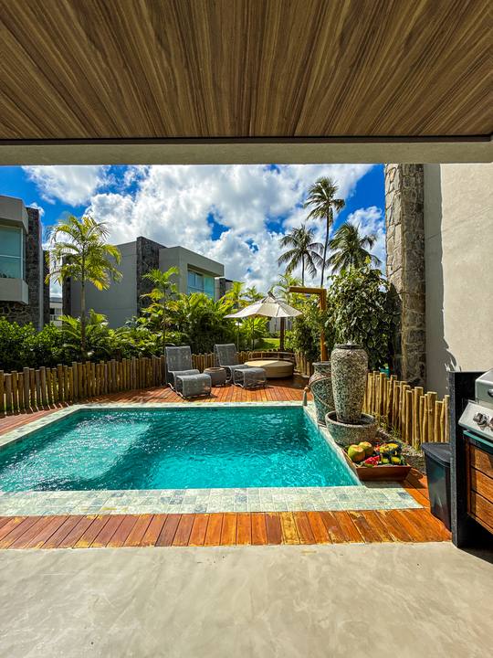 Piscina vista da área gourmet